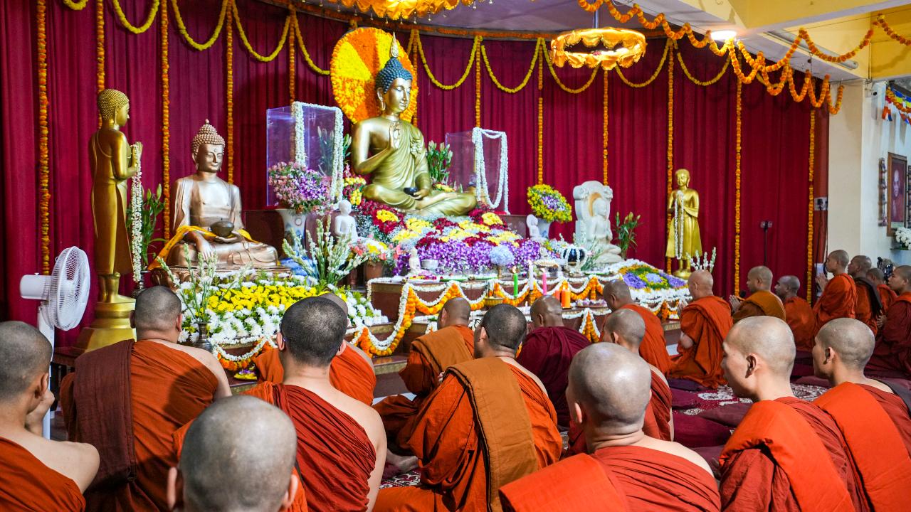 Bengaluru, Karnataka
Buddhist monks attended prayers and performed rituals to mark Buddha Purnima, which is observed on the full moon day in the month of Vaisakha
