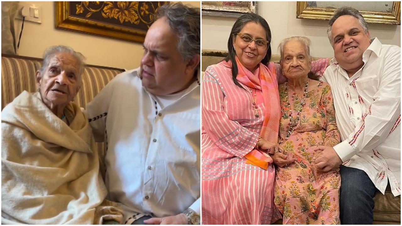 Sandeep Khosla’s love for his mother is evident in the heartfelt conversations with her he often shared on social media. The designer, who lost his mother in February 2025, cherished spending time with her and referred to her as his 'hero' and 'greatest mother' in various posts. (Pic: Instagram/Sandeep Khosla)