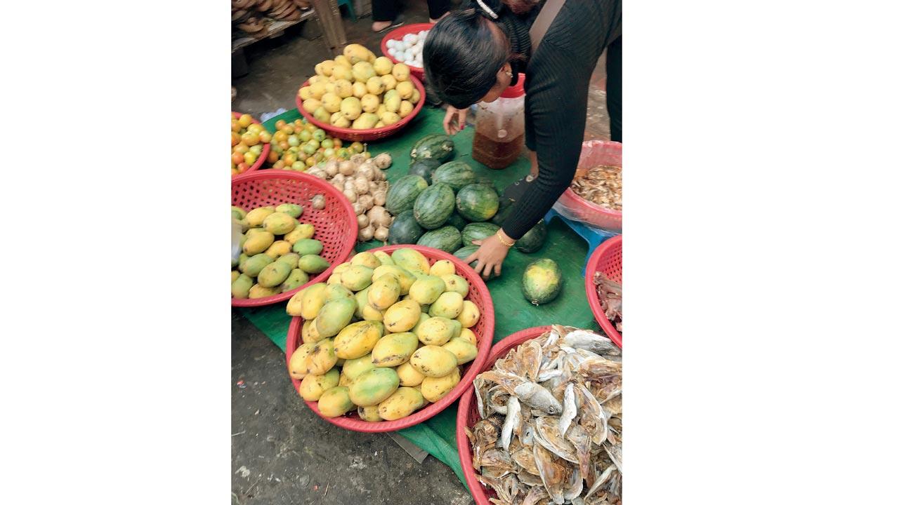 Mangoes in a market in Phnom Penh, Cambodia, 2019