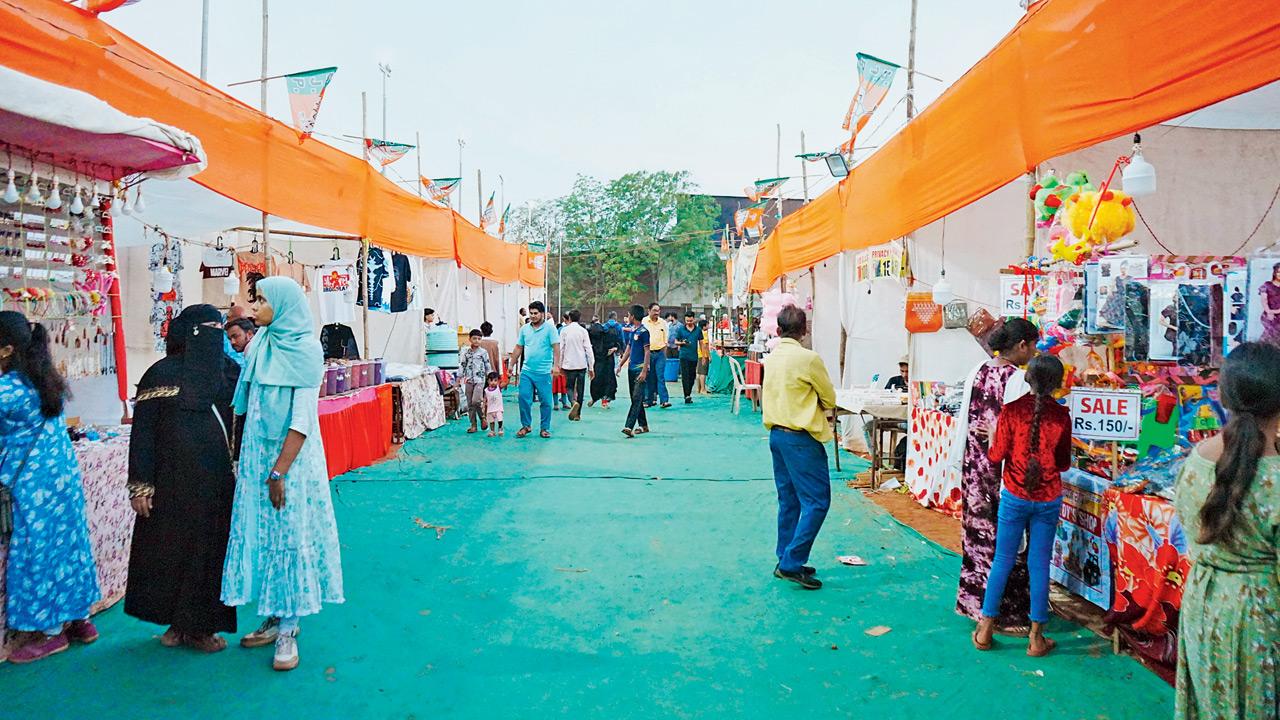 Visitors shop at commercial stalls set up by the fair’s organisers. Pics/Dweep Bane