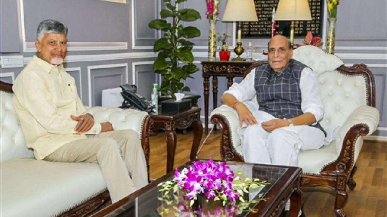 Naidu also met Union Defence Minister Rajnath Singh during his Delhi visit