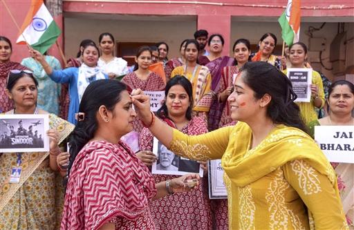 School teachers in Bikaner gathered to hail the operation, joining others in the country in displaying nationalistic pride. Operation Sindoor was launched as a direct retaliation for the Pahalgam terror attack that killed 26 civilians, including a Nepali national.