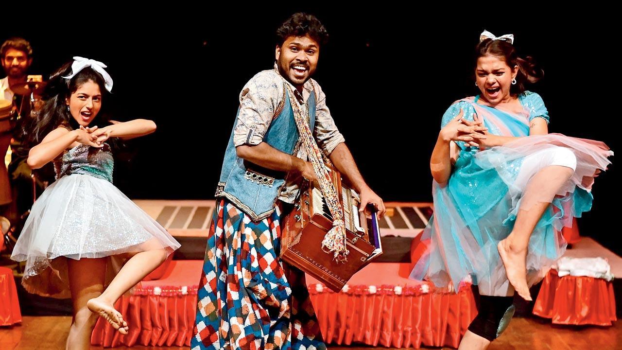 This musical production presents a Shakespearean play with an Indian twist