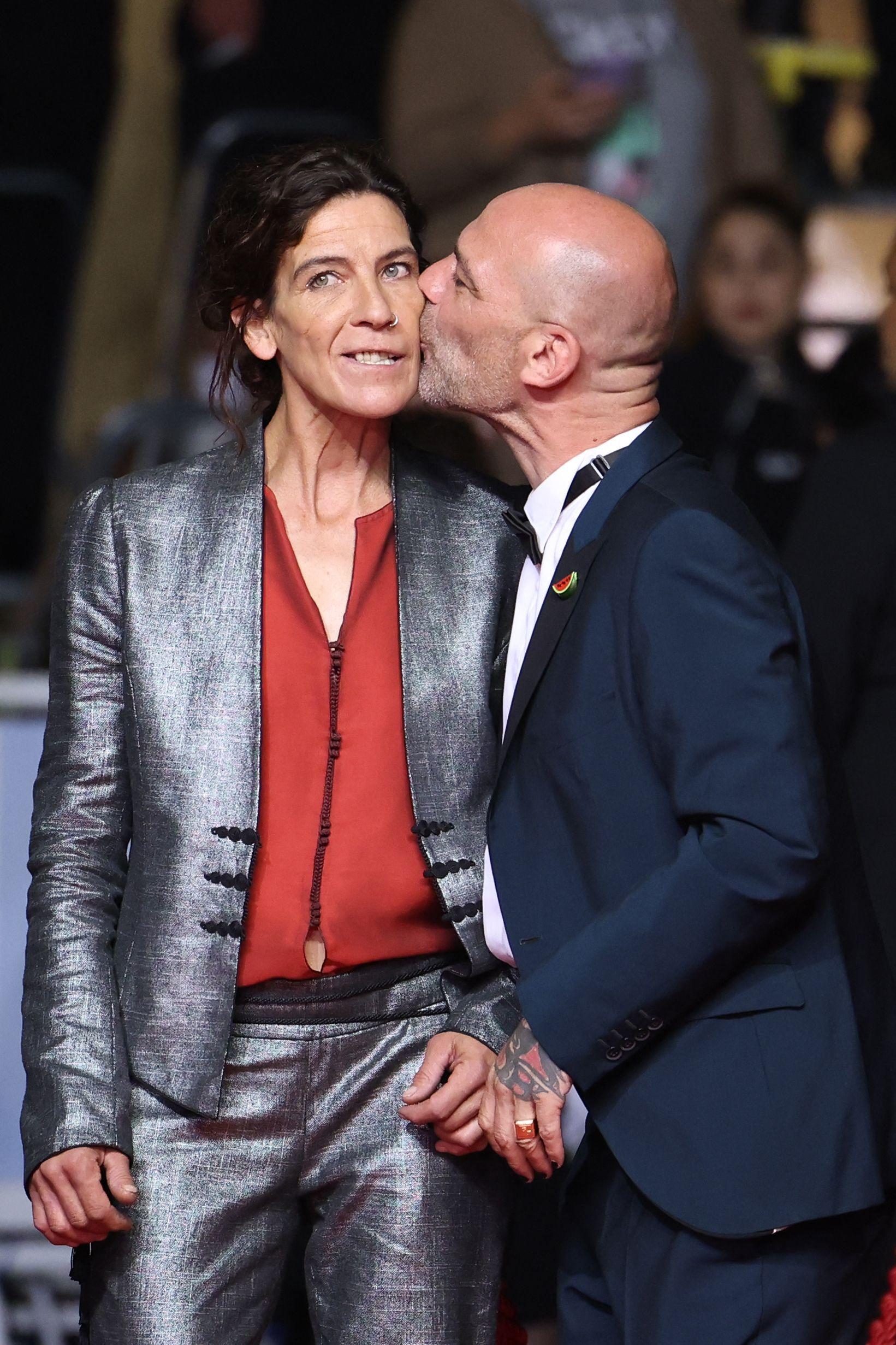Spanish actress Stefania Gadda and French-Spanish film director Oliver Laxe attended the screening of Sirat. The duo walked the red carpet together, with Oliver seen giving Stefania a sweet peck on the cheek