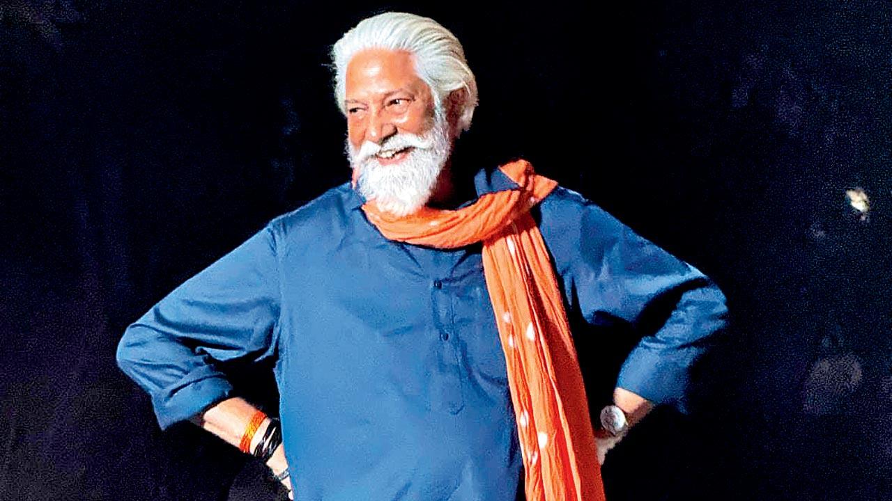 Arvind Kumar Upadhyay during a rehearsal