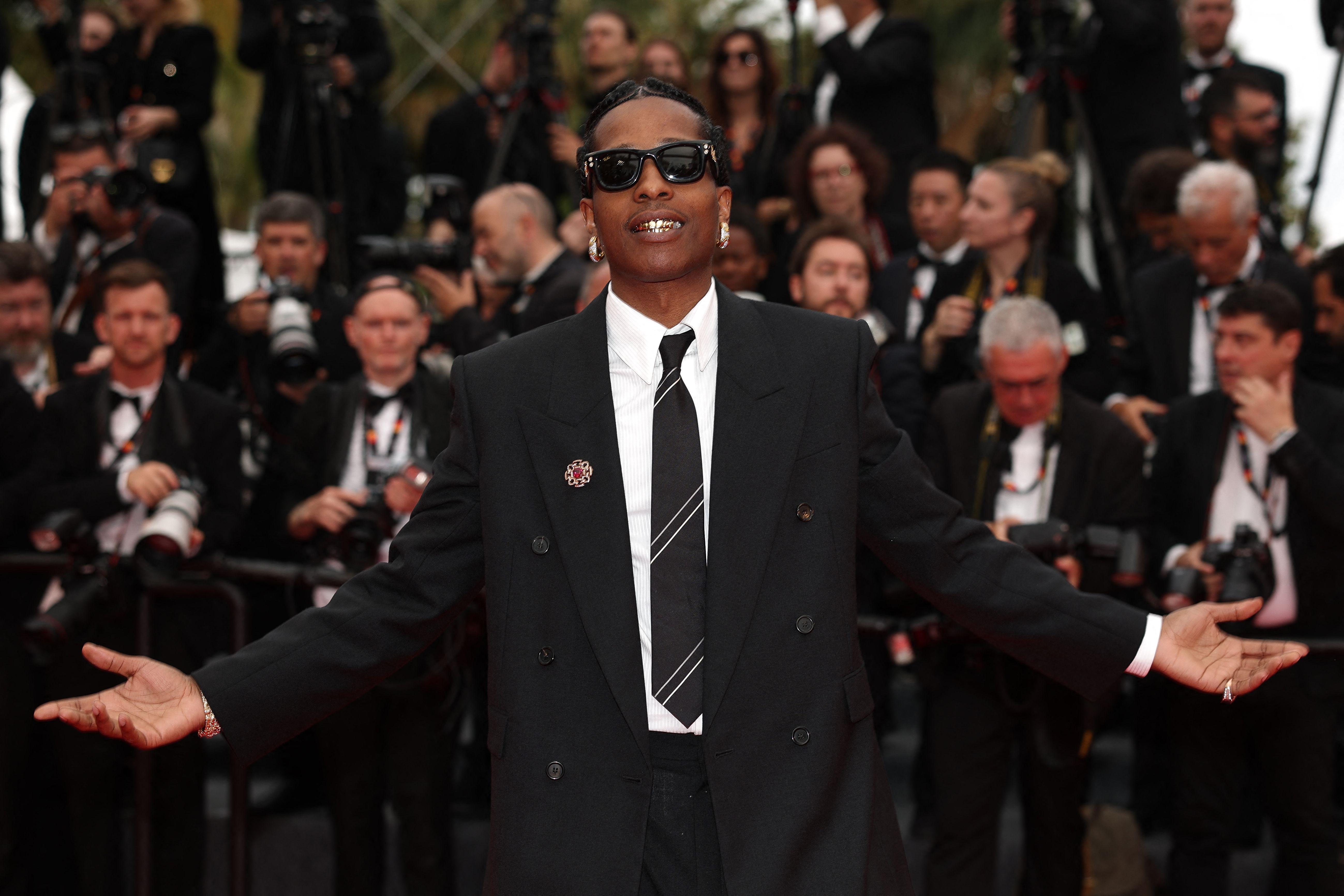 US actor and singer A$AP Rocky arrived for the screening of the film Highest 2 Lowest at the 78th edition of the Cannes Film Festival in Cannes, southern France, on Day 7