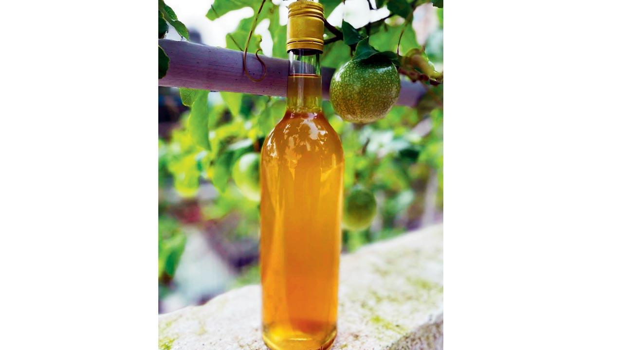 Vino de fruta de pasión