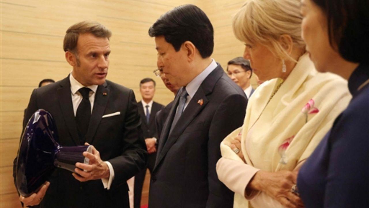 Macron stated that France has shown its commitment to defending international maritime law by deploying the French carrier strike group to the South China Sea in early 2025