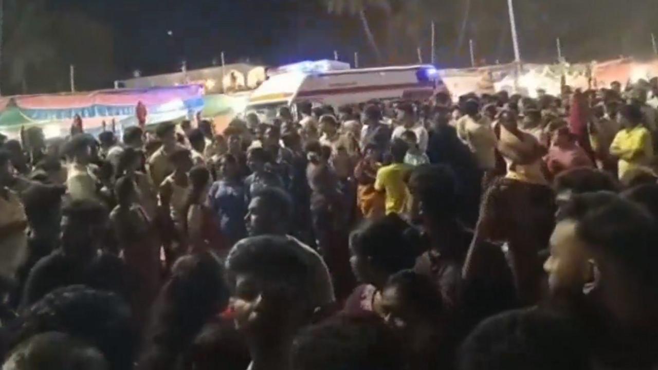 He said a stampede broke out as thousands of devotees thronged the narrow lanes to the temple for the annual festival