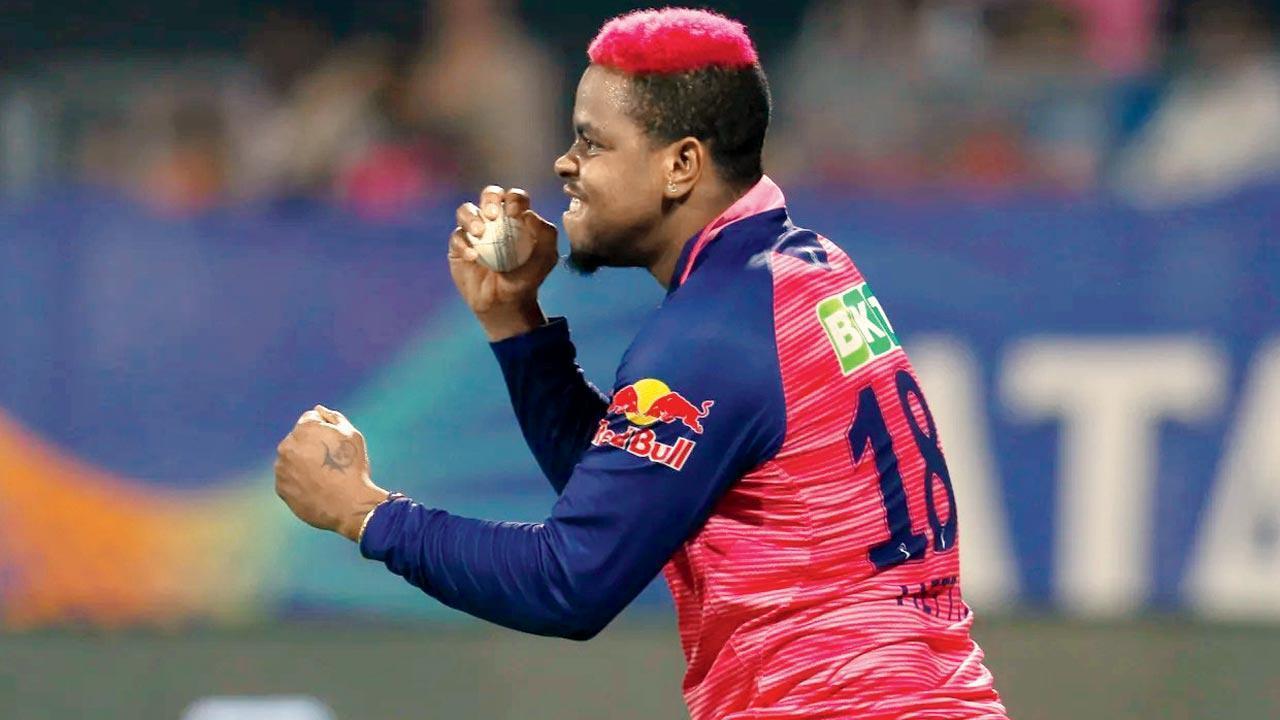 Parag smacked England spinner Moeen Ali for five sixes in an over and then, after his partner Shimron Hetmyer took a single, hit one over the fence off Varun Chakravarthy(Pic: File Pic)