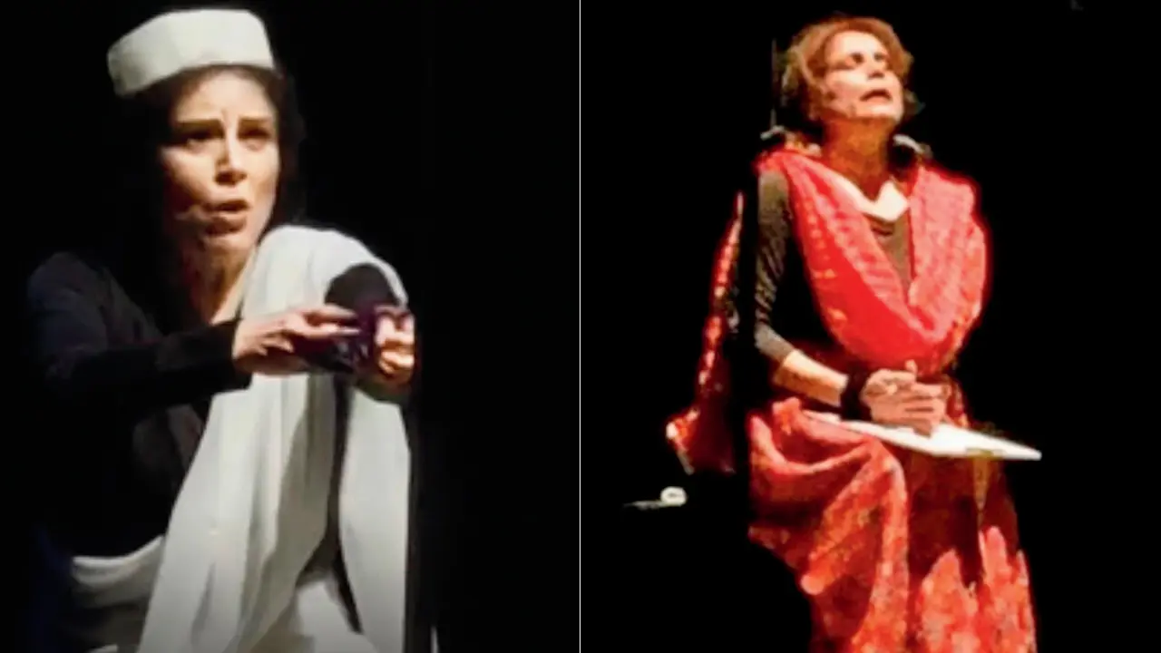 Lushin Dubey in performance. Pics courtesy/Asmita Theatre