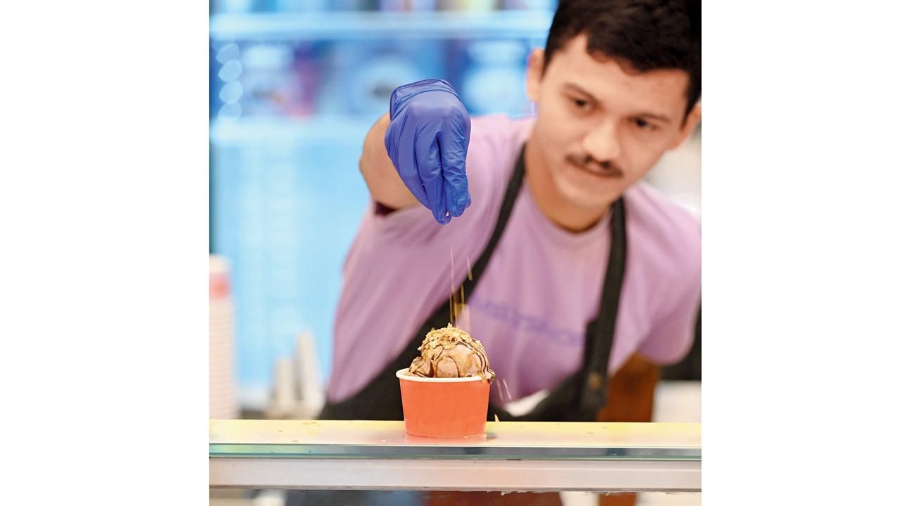 While quick commerce continues to drive growth for NOTO, co-founder Varun Sheth has expanded into offline retail with Meltshop by NOTO in Bandra — a dessert café where indulgence meets mindful eating. PIC/KIRTI SURVE PARADE