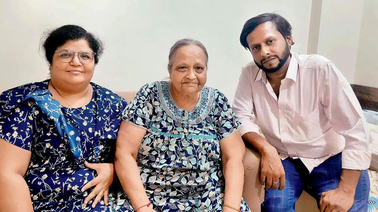 (From left) Jinal Dharod, Hemlata Dharod, and Tushar Dharod