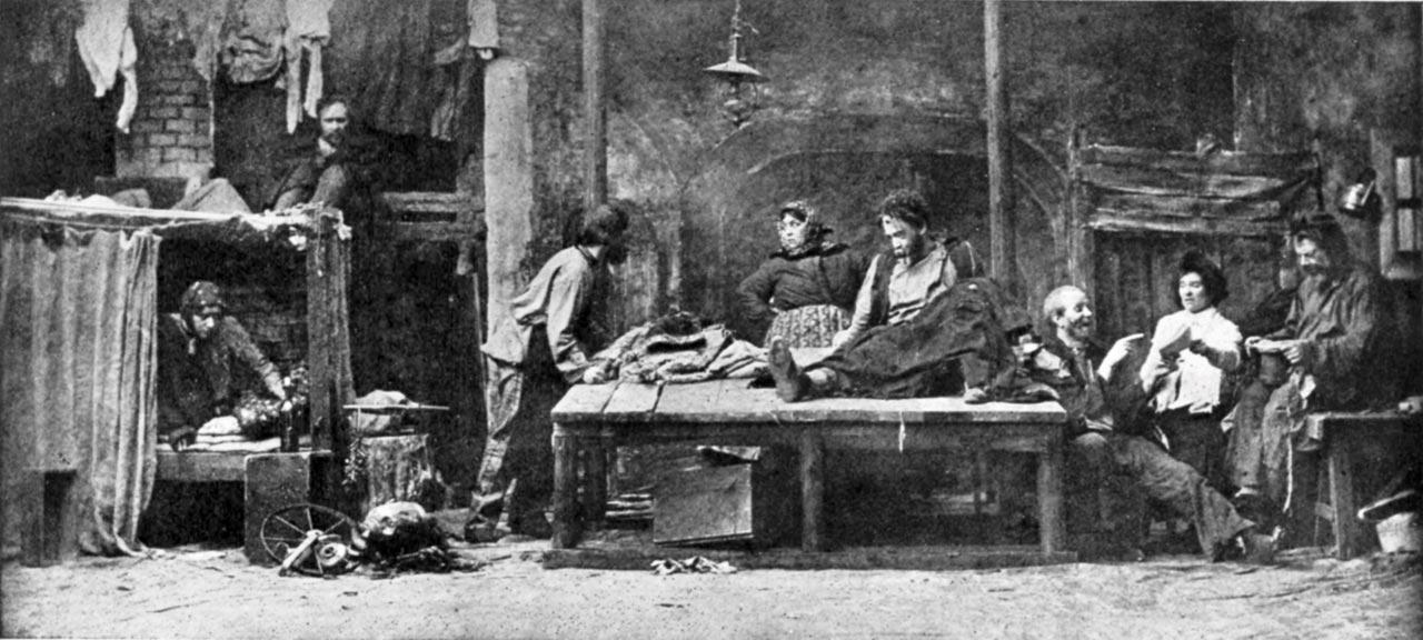 A moment from a performance of the original play at the Moscow Art Theater in 1902