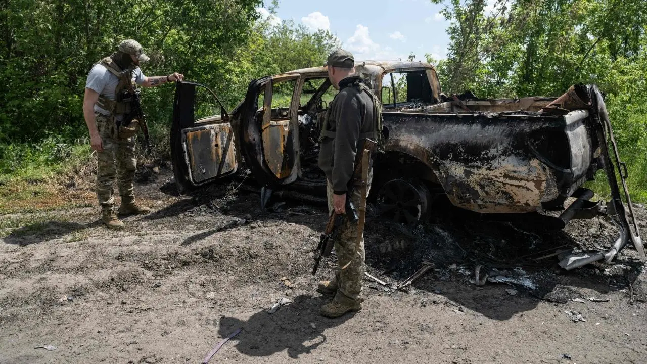 In Photos: Kyiv comes under large-scale Russian drone, missile attack