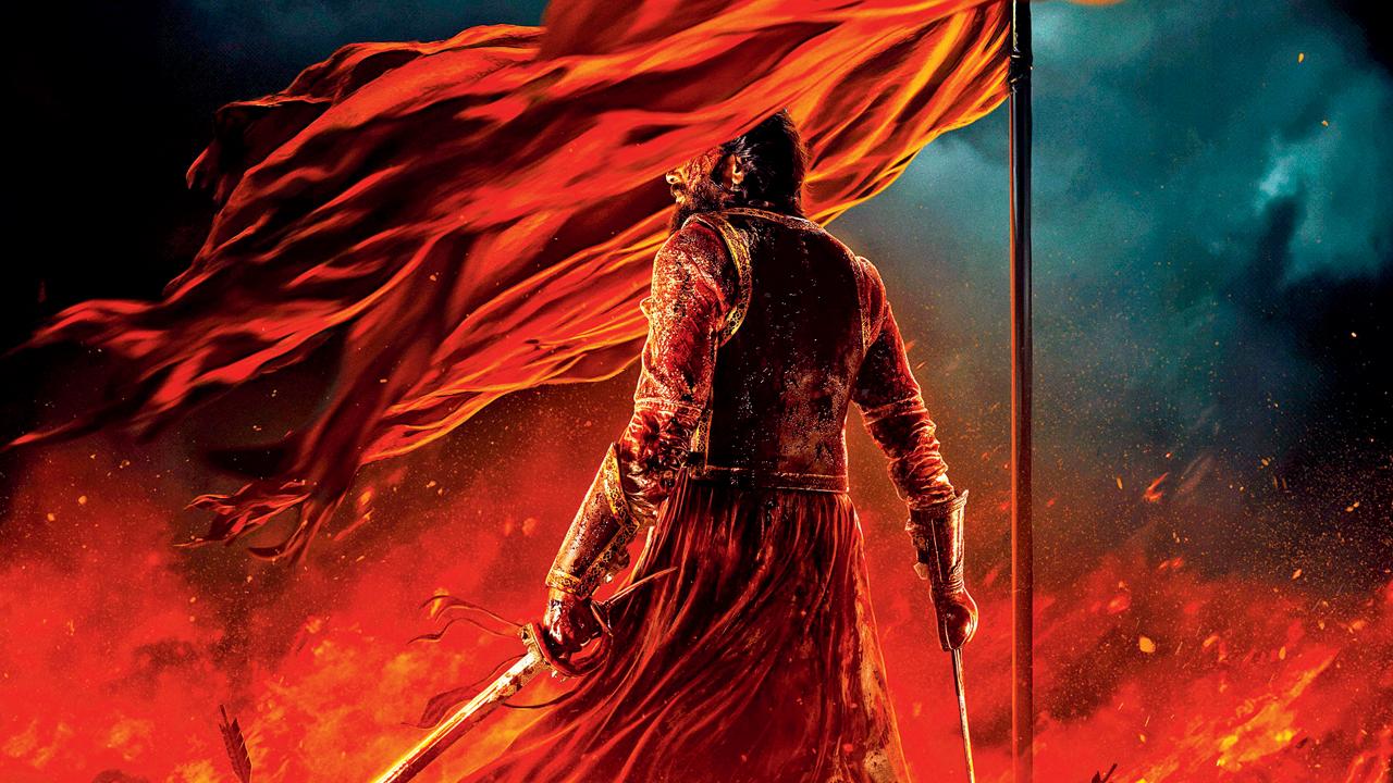 Riteish Deshmukh in the poster of Raja Shivaji