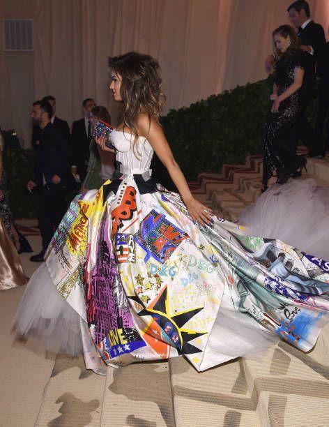 Natasha Poonawala attended her first Met Gala in 2018 and brought New York City to the Met stairs. Natasha chose Prabal Gurung as the designer for her first appearance. She wore a white gown with a bloom of colours all over it. It featured a corseted bodice and a graffiti-inspired New York design at the flared bottom