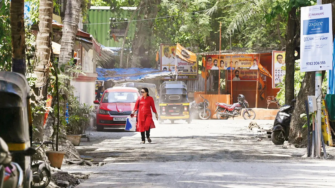 The internal road at Sardar Vallabhbhai Patel Nagar in Andheri West