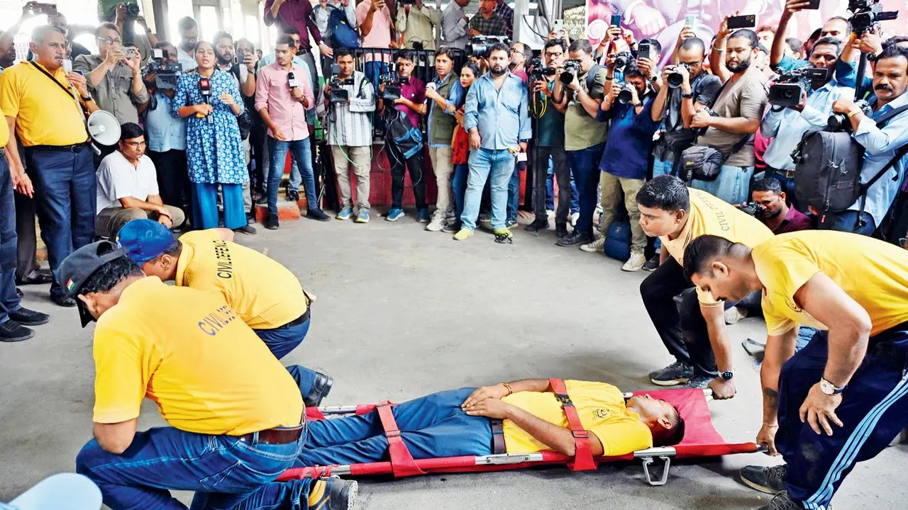 Sirens, smoke and stretchers: Mumbai's CSMT puts war-mode to test