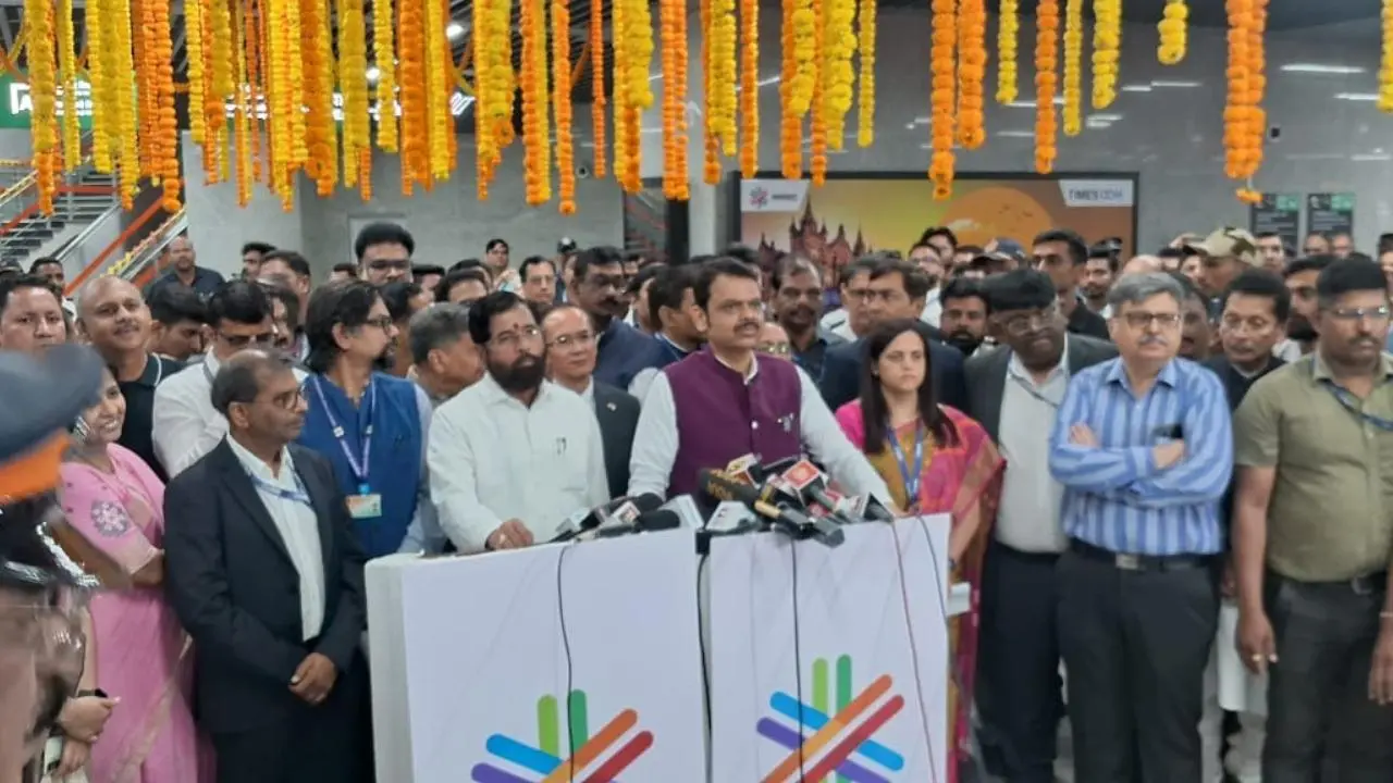 In Photos: Maharashtra CM inaugurates BKC-Worli stretch of Mumbai Metro Line 3
