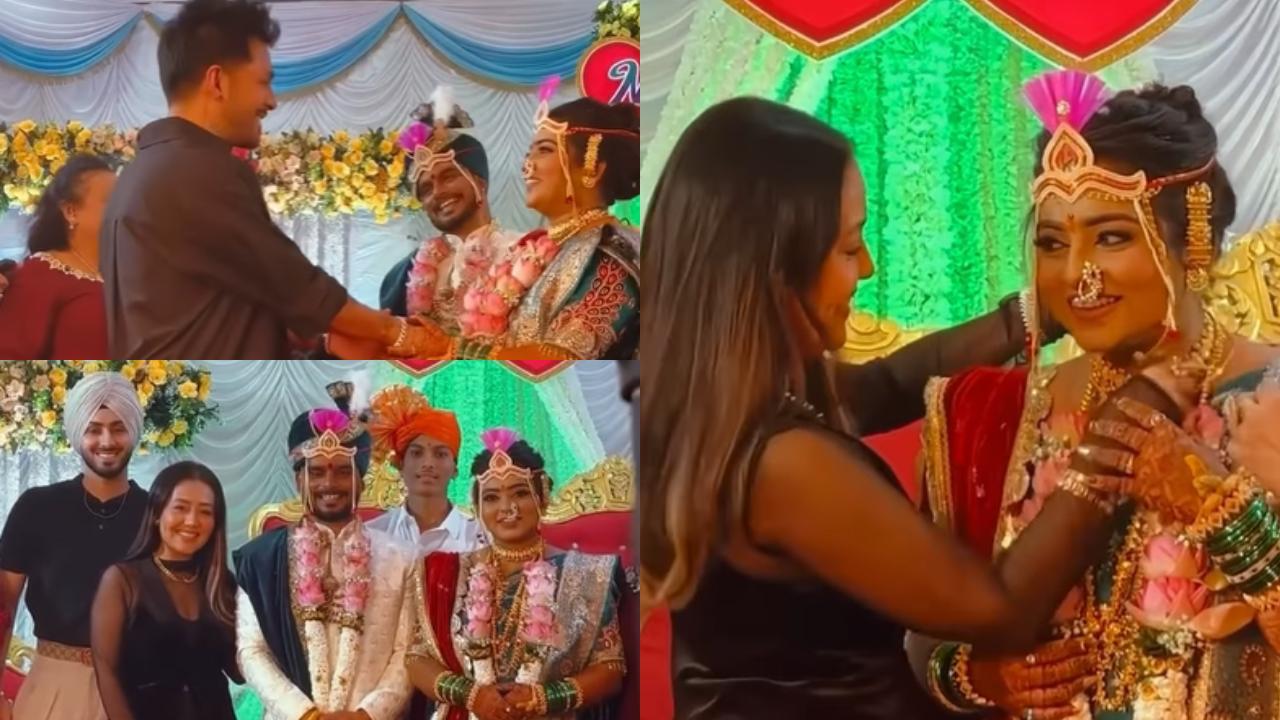 Neha gifts gold chain to bride as she attends driver's wedding with Rohanpreet