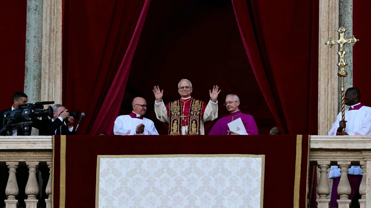 In his first words as Pope Francis' successor, uttered from the loggia of St. Peter's Basilica, Leo said, 