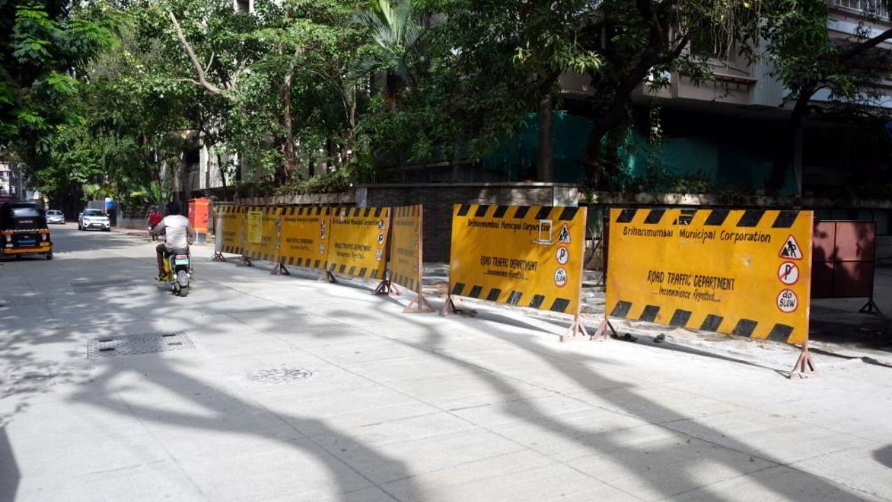 Work on the North Avenue Road under the jurisdiction of BMC's H/West ward in Santacruz (West) was found to be completed
