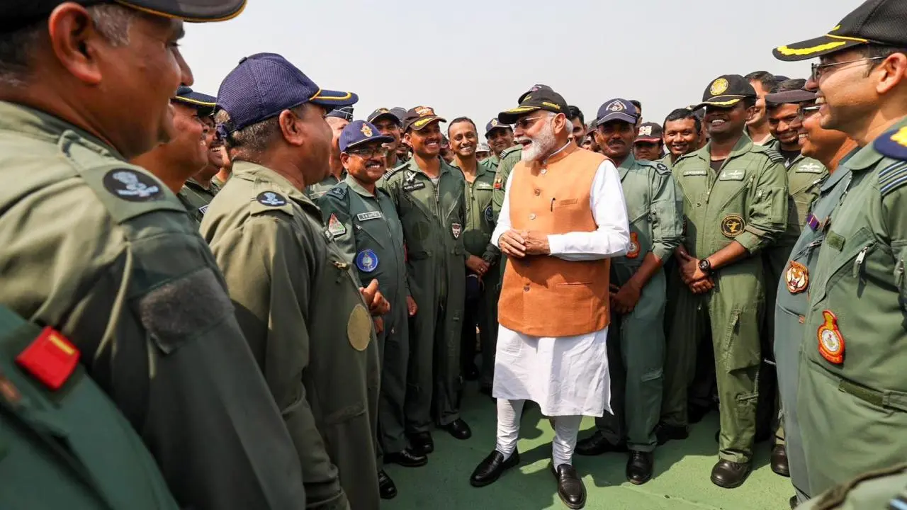 PM Modi visits Adampur Airbase, interacts with soldiers, salutes their courage