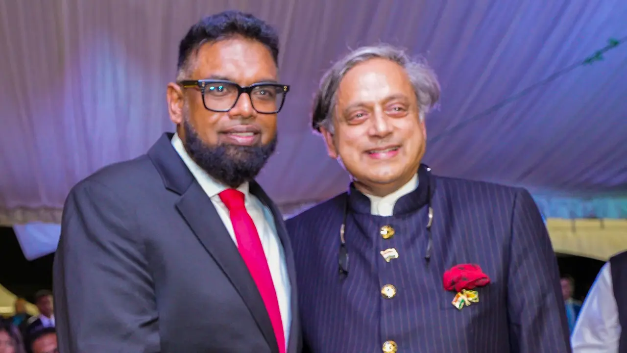 Tharoor-led all-party delegation meets Guyana President Mohamed Irfaan Ali