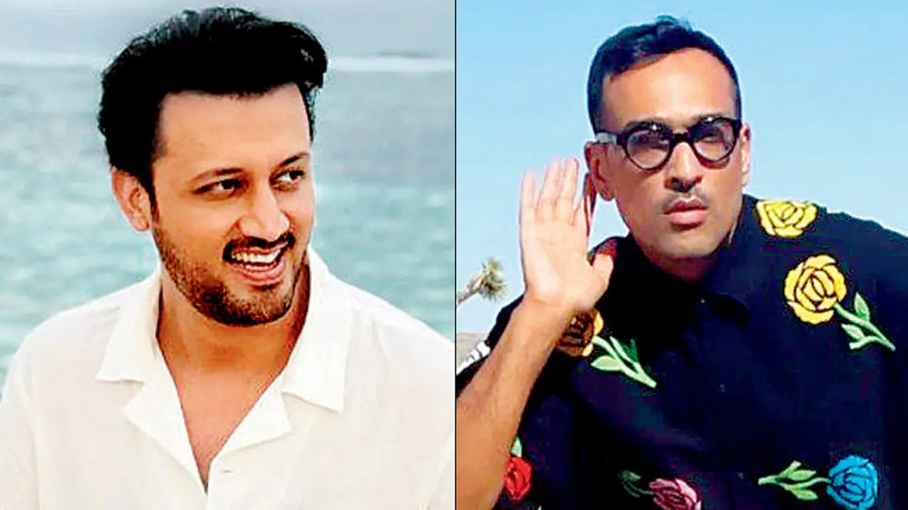 Atif Aslam and Pasoori singer Ali Sethi. Pics/Instagram 