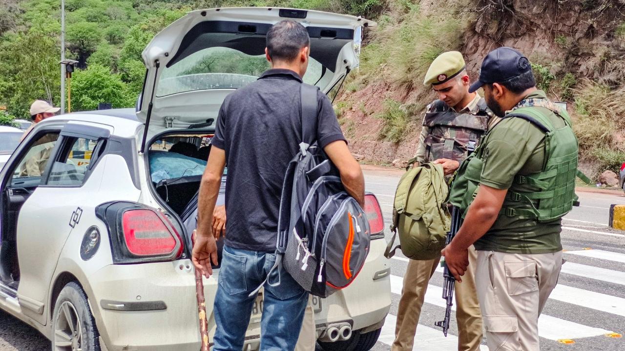 Visuals from Poonch and Rajouri showed security forces checking vehicles randomly, asking IDs from the people and sometimes checking bags of people too