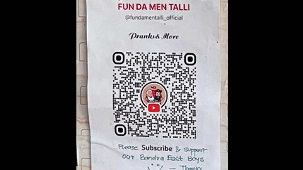 The poster pasted outside a paan shop
