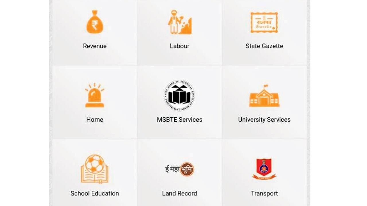 The home screen of the online portal 