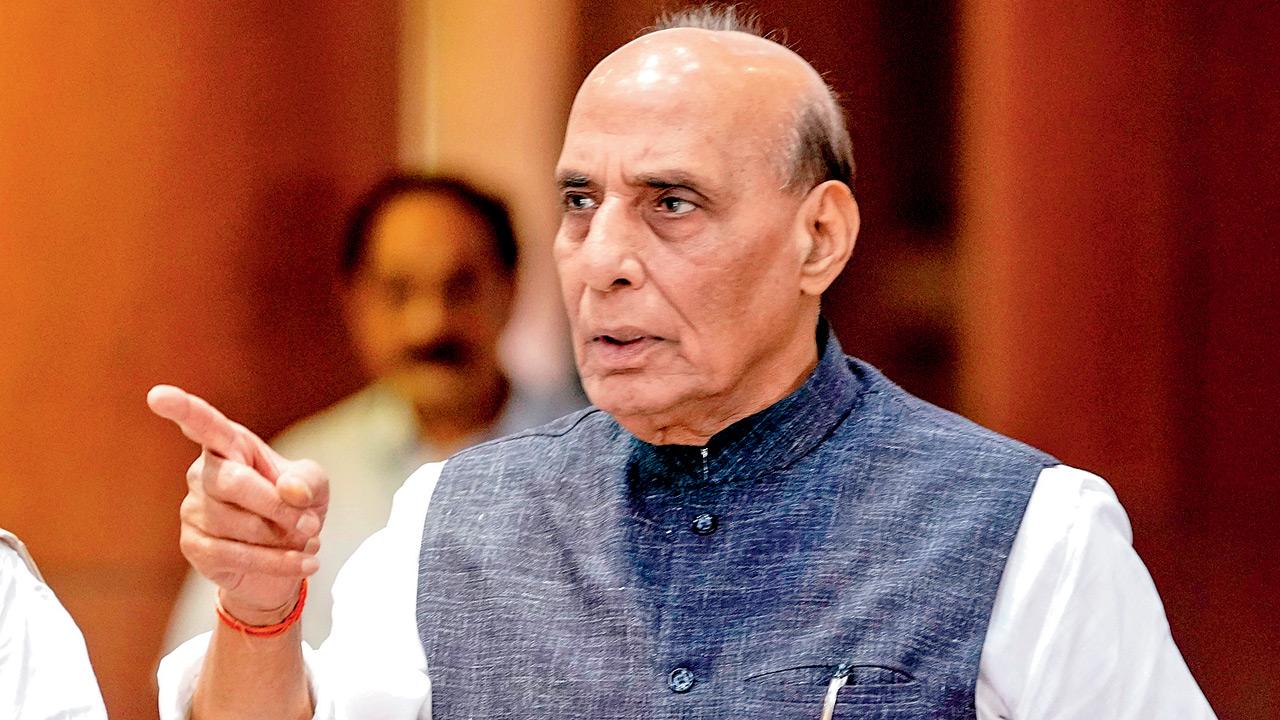 Union Defence Minister Rajnath Singh. PIC/PTI