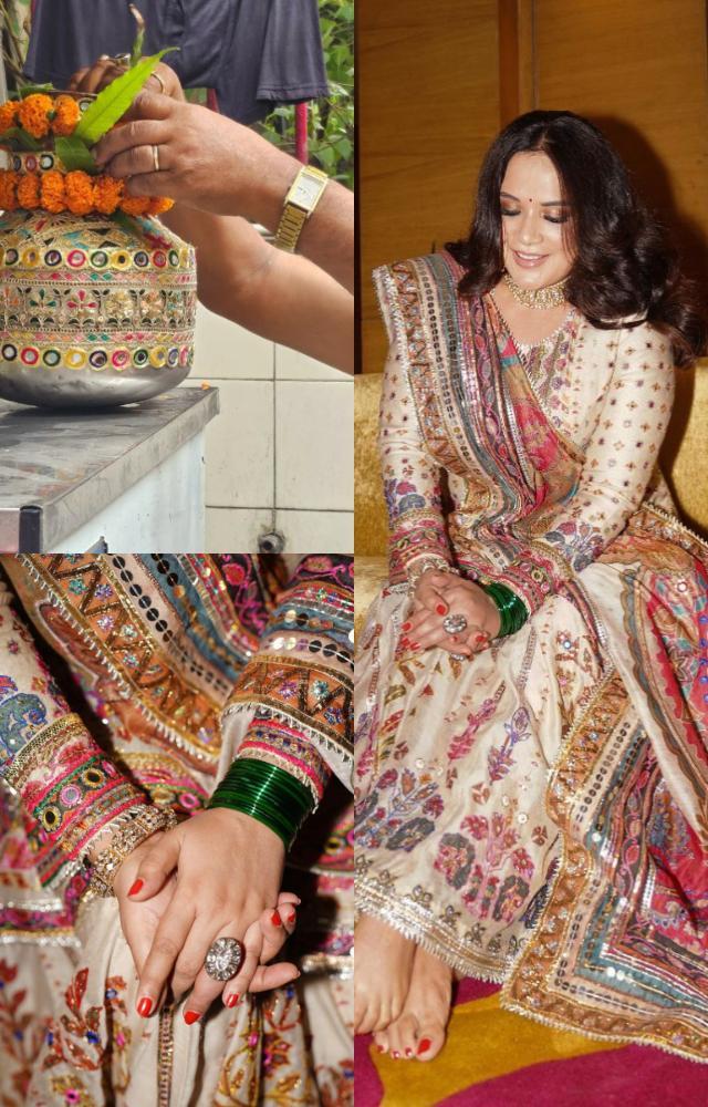 Richa Chadha stuns in embroidered white suit set