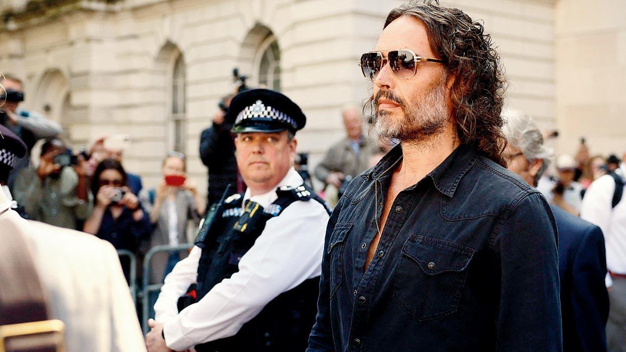 Russell Brand reaches London court for first hearing on rape, sexual assault cas
