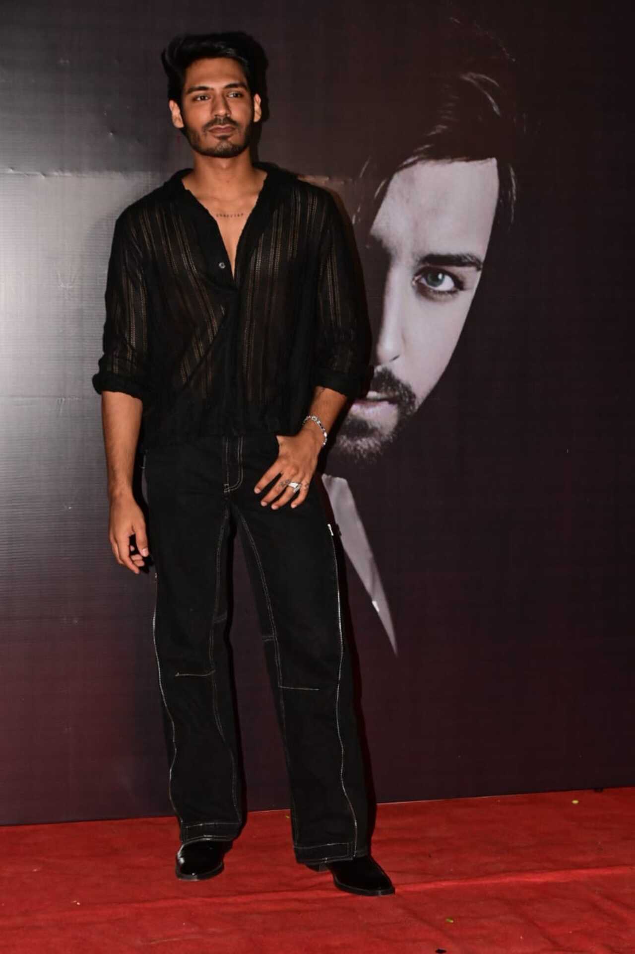 Digvijay Rathee was also invited to the celebration. The *Bigg Boss 18* star looked smart in a black-on-black outfit