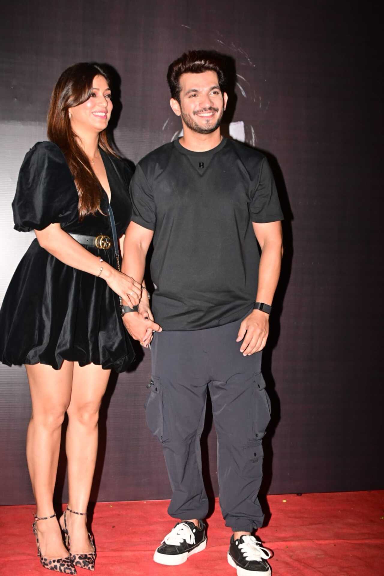 Arjun Bijlani walked the red carpet of the event with wife Neha Swami. The duo served couple goals in coordinated outfits. While Neha opted for a stylish mini dress, Arjun was all smiles in casual wear