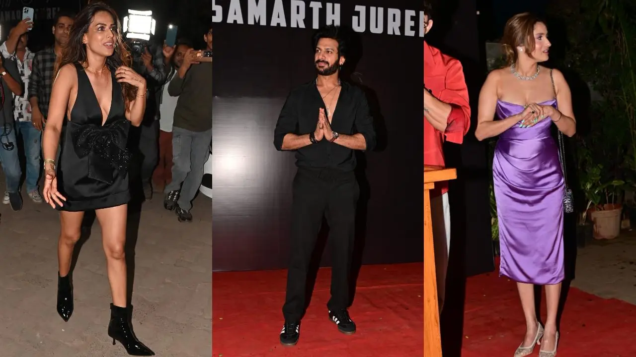 Nia Sharma, Karan Veer Mehra & others turn heads at Samarth Jurel's b'day bash