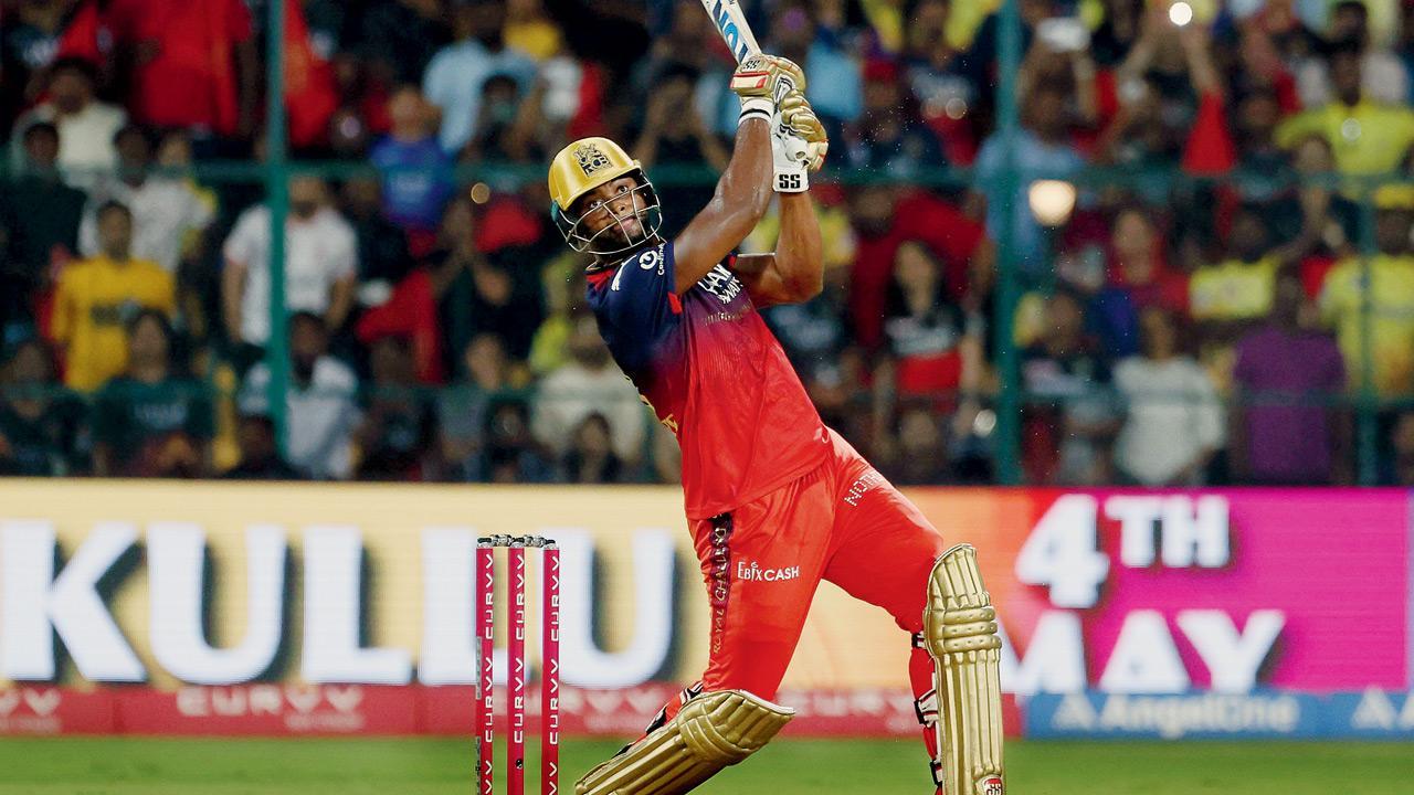 Shepherd lifts RCB to 213-5 with unbeaten 53 off 14 balls vs CSK