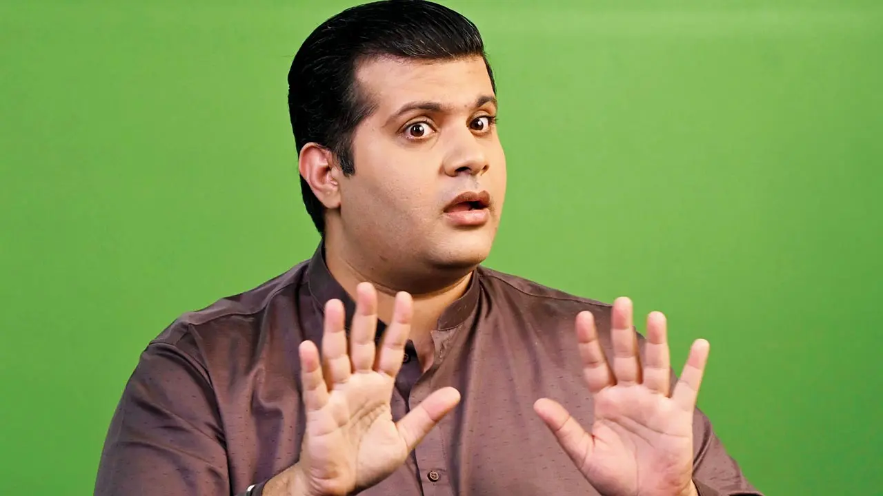 An ISH News anchor signs for a news video recording