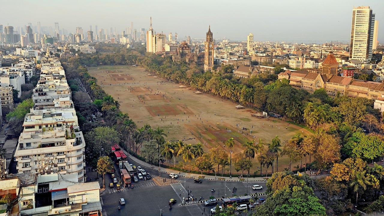 Aerial view of the Oval Maidan Area. File pic/Kirti Surve Parade