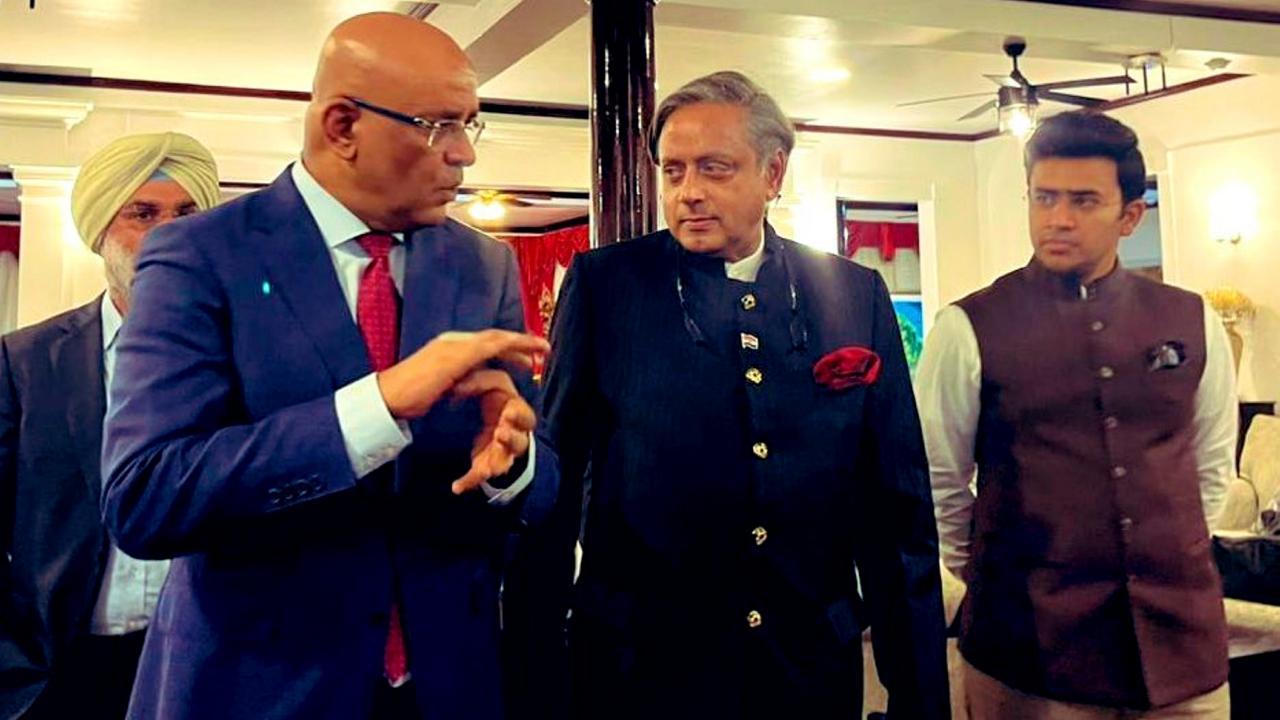 In Photos: All-party delegation led by Tharoor meets Guyana Vice-President