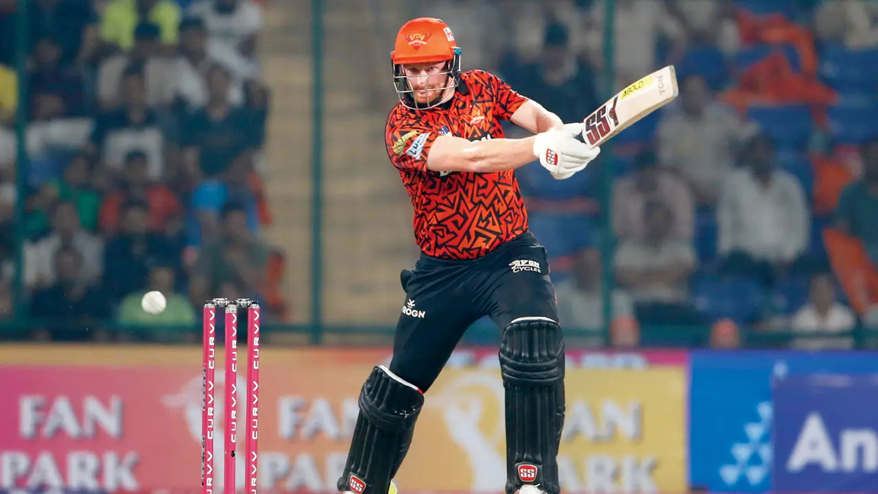 SRH’s Heinrich Klaasen during his 105 not out against KKR in New Delhi on Sunday. Pic/PTI