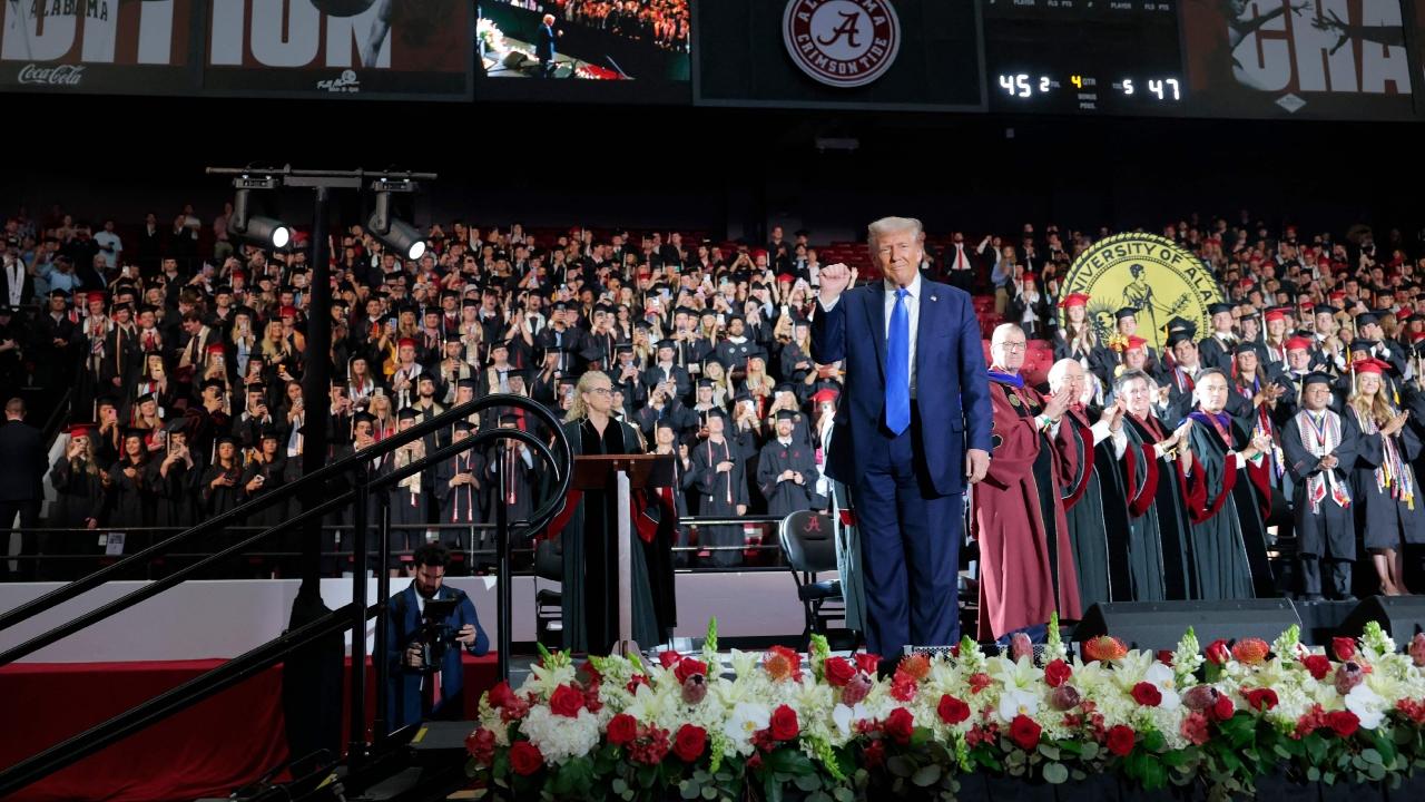 Although Trump described the speech as a commencement address, it is actually a special event that was created before graduation ceremonies that begin Friday. Graduating students had the option of attending the event