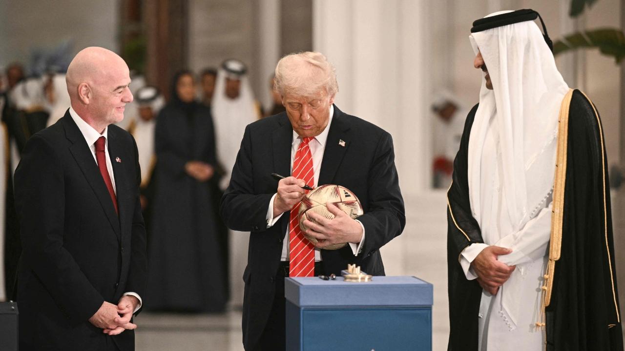 Air Force One was given a fighter jet escort into the country's airspace, just as Saudi Arabia and Qatar offered on the first stops of his Mideast trip