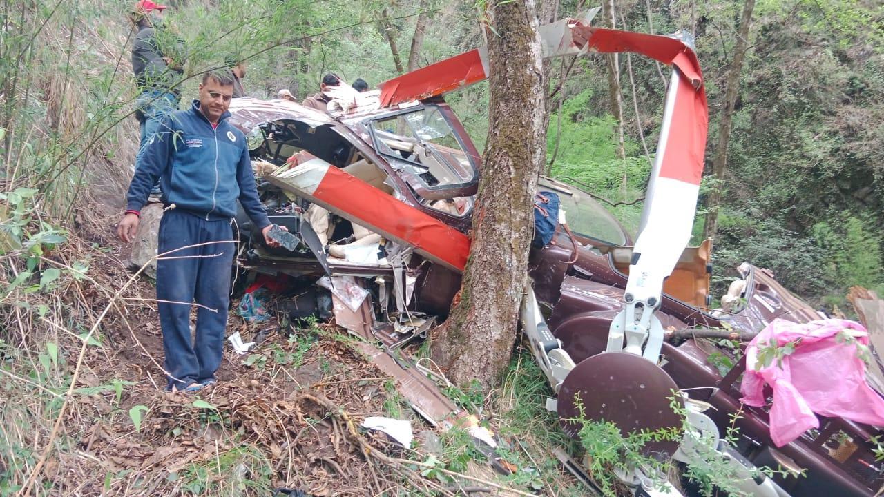 In Photos: Helicopter on way to Gangotri crashes in Uttarakhand, six dead