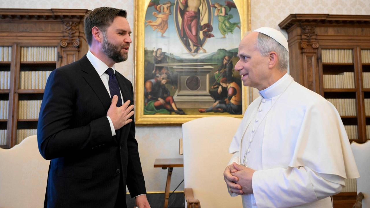Vance, who converted to Catholicism in 2019, also gave the Augustinian pope a copy of two of St. Augustine's most seminal works, 