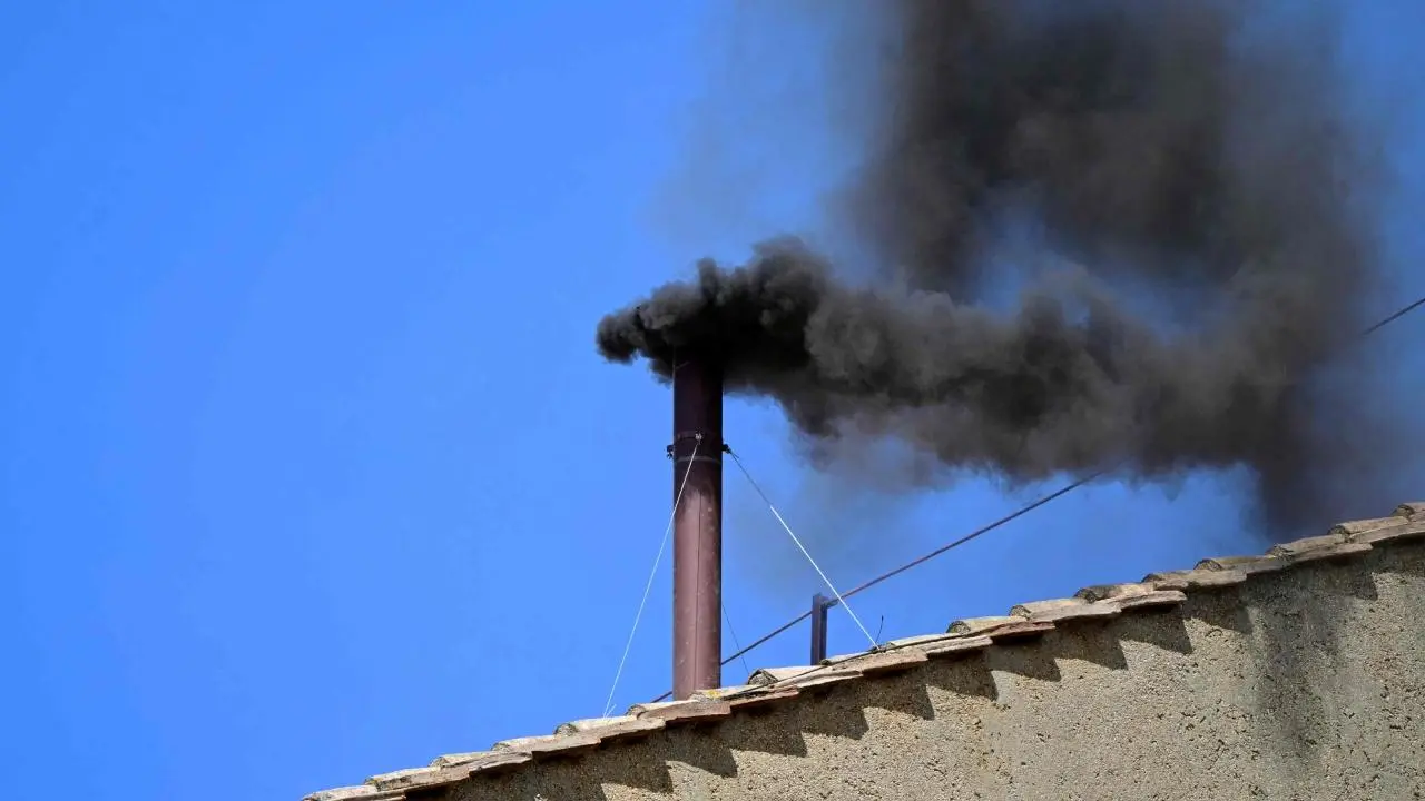 No new pope elected yet after black smoke pours out of Sistine Chapel's chimney