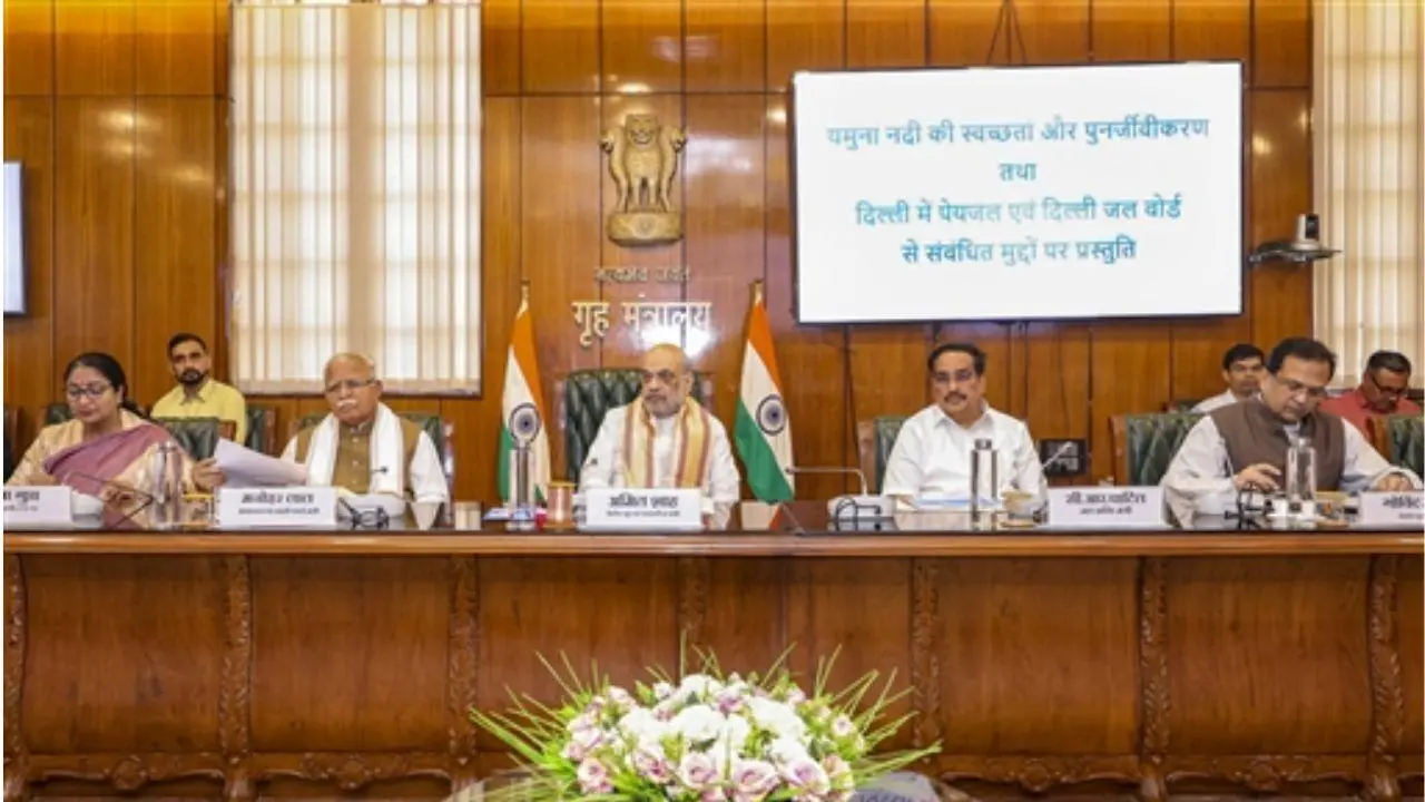 IN PICS: Amit Shah urges unified action to clean Yamuna, upgrade Delhi’s sewage 
